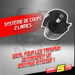 GARDEO PRO Broyeur De Végétaux Thermique 196CC - 50mm -Broyeur Magasin 12443707 4