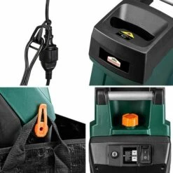 GARDEBRUK - Broyeur De Jardin Végétaux 2400 W Déchiqueteur Jardin électrique Sac Ramassage 2x50L Branches Arbuste 45mm Déchets Verts -Broyeur Magasin 18477492 4