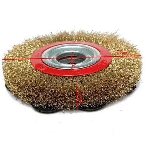 DRILLPRO 6 Pouce 150mm Brosse De Roue En Acier Avec Bagues Adaptateur Pour Broyeur à Banc LAVENTE 4 DRILLPRO 6 Pouce 150mm Brosse De Roue En Acier Avec Bagues Adaptateur Pour Broyeur à Banc LAVENTE – Image 2
