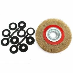 DRILLPRO 6 Pouce 150mm Brosse De Roue En Acier Avec Bagues Adaptateur Pour Broyeur à Banc LAVENTE 9 DRILLPRO 6 Pouce 150mm Brosse De Roue En Acier Avec Bagues Adaptateur Pour Broyeur à Banc LAVENTE -Broyeur Magasin 19884301 4