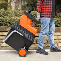 TOPSHAK TS-WS1 Broyeur De Végétaux Déchiqueteuse De Bois Déchiqueteuse De Feuilles D’arbre Broyeur De Branches 55L 2800W Prise EU -Broyeur Magasin 42965802 5
