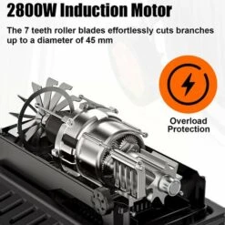 TOPSHAK TS-WS2 Broyeur De Végétaux Déchiqueteuse De Bois Déchiqueteuse De Feuilles D’arbre Broyeur De Branches 60L 2800W Prise EU -Broyeur Magasin 42968995 3