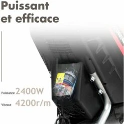GOPLUS 45L Broyeur Végétaux Et Branches, Broyeur électrique Silencieux 2400W, Largeur De Coupe 45mm Avec Lame De Haute Qualité Et Bac De Collecte Pour Jardin Et Terres Agricoles -Broyeur Magasin 48930831 4