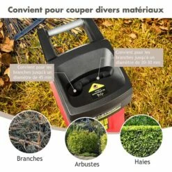 GOPLUS 45L Broyeur Végétaux Et Branches, Broyeur électrique Silencieux 2400W, Largeur De Coupe 45mm Avec Lame De Haute Qualité Et Bac De Collecte Pour Jardin Et Terres Agricoles -Broyeur Magasin 48930831 5