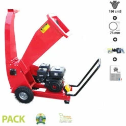 Broyeur Déchiqueteur De Branches 76 Mm Puissance 6,5CV Fermier GF-1014 - Rouge -Broyeur Magasin 52817534 3