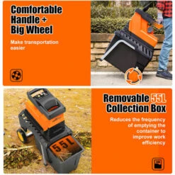 JMAX TS-WS1 Broyeur De Végétaux électrique 2800W 45mm 55L -Broyeur Magasin 53551032 3