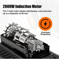 JMAX TS-WS2 Broyeur De Végétaux électrique 2800W 45mm 60L 11 JMAX TS-WS2 Broyeur De Végétaux électrique 2800W 45mm 60L -Broyeur Magasin 53552390 5