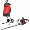 Pack SCHEPPACH Broyeur électrique - 2400 W - 2 Sac Collecteurs - GS55 - Taille-haies Thermique - 60 Cm - 1 CV - HTH250/240P