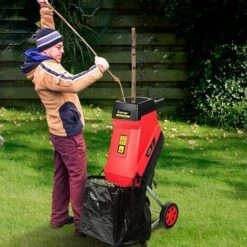 RELAX4LIFE Broyeur De Jardin Électrique 2400 W, Broyeur Végétaux Et Branches Électrique Avec Sac Collecte 45 L, Broyeur à Couteaux Épaisseur Jusqu'à 45 Mm Pour Parc, Pelouse -Broyeur Magasin 64129968 4