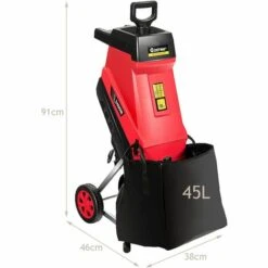 RELAX4LIFE Broyeur De Jardin Électrique 2400 W, Broyeur Végétaux Et Branches Électrique Avec Sac Collecte 45 L, Broyeur à Couteaux Épaisseur Jusqu'à 45 Mm Pour Parc, Pelouse -Broyeur Magasin 64129968 5